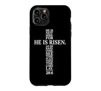 Il n'est Pas Ici, il est ressuscité Matthieu 28:6 Easter Jesus Bible Coque pour iPhone 11 Pro