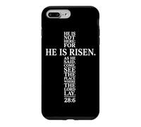 Il n'est Pas Ici, il est ressuscité Matthieu 28:6 Easter Jesus Bible Coque pour iPhone 7 Plus/8 Plus