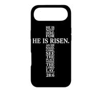 Il n'est Pas Ici, il est ressuscité Matthieu 28:6 Easter Jesus Bible Coque pour iPhone Air