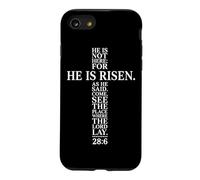 Il n'est Pas Ici, il est ressuscité Matthieu 28:6 Easter Jesus Bible Coque pour iPhone SE (2020) / 7/8