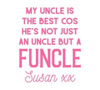 il n'est pas seulement un oncle mais un oncle pour la fête des pères Stickers muraux 41x49.6cm Culture du tatouage Rose