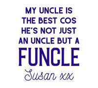 il n'est pas seulement un oncle mais un oncle pour la fête des pères Stickers muraux en vinyle 41x49.6cm Multicolore Bleu foncé