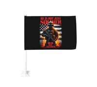 Il n'est pas seulement un soldat, il est mon frère (1) Clip de fenêtre pour drapeau de voiture, décoration de protection solaire, bannière double face 12x18 pouces pour camion