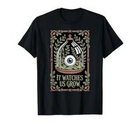 Il Nous Regarde Grandir, Effrayant et Plantes dans Un Terrarium Amusant T-Shirt