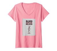 Il n'y a Pas de Famille comme Celle Que J'Ai - La loyauté Fait la Famille T-Shirt avec Col en V, Femme, Rose, S