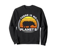 Il n'y A Pas De Planète B Sauvez Le Rhinocéros Journée Terre Sweatshirt