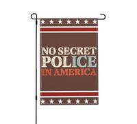 Il N'Y A Pas De Police Secrète En Amérique. Drapeaux De Jardin Avec Œillets Drapeaux Suspendre Drapeau De Cour Pour Plage Extérieure Vacances 30X45cm
