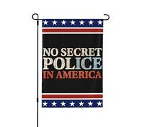 Il N'Y A Pas De Police Secrète En Amérique. Drapeaux De Jardin Durable Drapeaux Double Face Bannière Pour Toutes Les Saisons Clubs Vacances 30X45cm