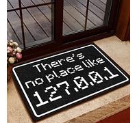 Il n'y A Pas D'Endroit comme 127.0.0.1 Tapis De Bain Lavable en Machine Tapis De Douche Doux Paillasson D'Entree pour Chambre Extérieur Baignoire 40X60 Cm