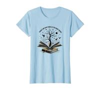 Il n'y a Pas trop de Livres pour Lire de l'art T-Shirt, Femme, Bleu Céleste, XL