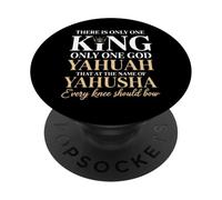 Il n'y a qu'un Seul Roi Yahuah Yahusha Lion de Juda PopSockets PopGrip Adhésif