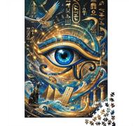 Œil Pyramide Chat Puzzle, 1000 Pièces pour Adultes Haute Qualité | 70x50cm Amateurs De Puzzles, Cadeau D'anniversaire, Carton, Réduction Du Stress, Découpe Précise