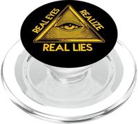 Œil Qui voit Tout - Pyramide « Real Eyes Realize Real Lies » PopSockets PopGrip pour MagSafe