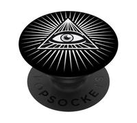 Œil Qui voit Tout, Symbole, Pyramide, Dieu, Franc-maçon, étoile PopSockets PopGrip Adhésif