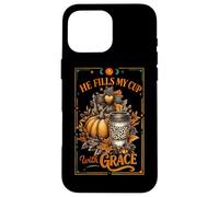Il remplit ma Tasse avec Grace Cross Fall Coque pour iPhone 16 Pro Max