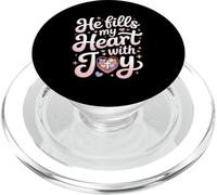 Il Remplit Mon Cœur De Joie Chrétien PopSockets PopGrip pour MagSafe