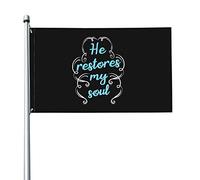 Il Restaure Mon Âme Bannière Avec Œillets Garden Flag Drôle Drapeau De Jardin Pour Pelouse Intérieure Balcon 90X150Cm