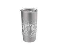 Il restaure mon âme Psaume 23:3 Design Spirituel Gobelet isotherme en acier inoxydable double paroi