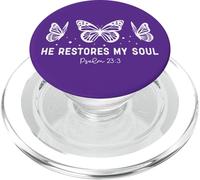 il restaure Mon âme, Un Homme et Une Femme chrétiens Aiment Dieu et Jésus PopSockets PopGrip pour MagSafe