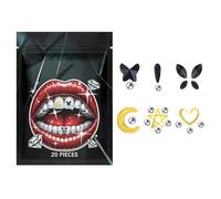 Il s'agit de gemmes pour dents, bijoux pour dents, bijoux pour filles, kit de gemmes pour dents de mode, kit de bijoux avec un éclat durable et facile à appliquer