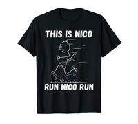 Il s'agit de l'équipe de piste amusante Nico Run Nico Run T-Shirt