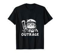 Il s'agit d'un Chat Outrage avec Poing levé T-Shirt