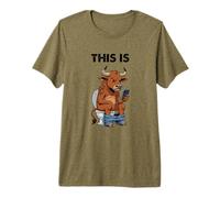 Il s'agit d'un Graphique littéral Bull Pun T-Shirt Haut de Gamme