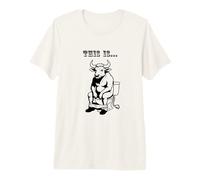Il s'agit d'un Graphique littéral Bull Pun T-Shirt Haut de Gamme
