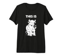 Il s'agit d'un Graphique littéral Bull Pun T-Shirt Haut de Gamme