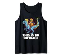 Il s'agit d'un Outrage, Cadeau Humoristique en Forme de Chat chevauchant Un Dinosaure Débardeur