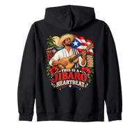 Il s'agit d'une fierté Jibaro Heartbeat Boricua Sweat à Capuche