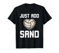 Il Suffit d'ajouter Un Joueur de Volley-Ball en Forme de cœur de Plage T-Shirt
