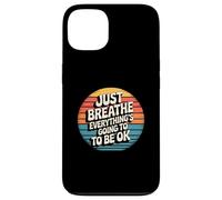 Il Suffit de Respirer, Tout va Bien se Passer, Coucher de Soleil rétro Coque pour iPhone 13