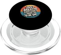 Il Suffit de Respirer, Tout va Bien se Passer, Coucher de Soleil rétro PopSockets PopGrip pour MagSafe