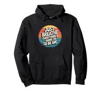 Il Suffit de Respirer, Tout va Bien se Passer, Coucher de Soleil rétro Sweat à Capuche
