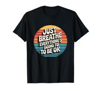 Il Suffit de Respirer, Tout va Bien se Passer, Coucher de Soleil rétro T-Shirt