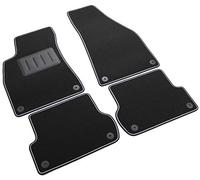 Il Tappeto Auto SPRINT00205 Tapis de Sol en Moquette Noire, antidérapant, Bord Bicolore, Talonnette renforcée en Caoutchouc, pour A4 B6 / B7 2001 à 2007 Berline, Avant/Exeo 2008 à 2013