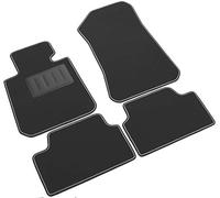 Il Tappeto Auto SPRINT00300 Tapis de Sol en Moquette Noire, antidérapant, Bord Bicolore, Talonnette renforcée en Caoutchouc, BMW Série 1 E87, 5 Portes, 2004 à 2011