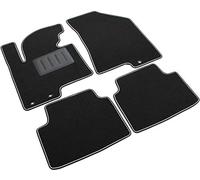 Il Tappeto Auto, Sprint01600, Tapis de Sol en Moquette Noire Antidã©Rapant, Bord Bicolore, Talonnette Renforcã©e en Caoutchouc, pour IX35 2010> / Sportage III 2010>2016