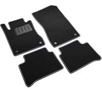 Il Tappeto Auto SPRINT02907 Tapis de Voiture antidérapants, en Moquette Noire, Bord Bicolore, Talonnette renforcée en Caoutchouc, pour Mercedes