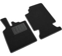 Il Tappeto Auto SPRINT04201 Tapis de voiture Antidérapants en Moquette Noire, Bord Bicolore, Talonnette Renforcée en Caoutchouc