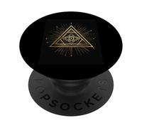 Œil Triangle Vision Sagesse Symbole Vérité PopSockets PopGrip Adhésif