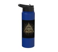 Œil Triangle Vision Sagesse Symbole Vérité Stainless Steel Insulated Water Bottle