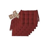 Il Tuo Artigiano Design Lot de 4 ou 6 Coussins pour chaises de Cuisine fabriqués en Italie, Coussins de Chaise de Cuisine 40x40 cm d'épaisseur 6 cm, Rembourrage en éponge et Acrylique (6, Bordeaux)