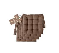 Il Tuo Artigiano Design Lot de 4 ou 6 Coussins pour chaises de Cuisine fabriqués en Italie, Coussins de Chaise de Cuisine 40x40 cm d'épaisseur 6 cm, Rembourrage en éponge et Acrylique (4, Marron)
