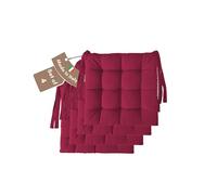 Il Tuo Artigiano Design Lot de 4 ou 6 Coussins pour chaises de Cuisine fabriqués en Italie, Coussins de Chaise de Cuisine 40x40 cm d'épaisseur 6 cm, Rembourrage en éponge et Acrylique (4, Fuchsia)