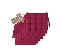 Il Tuo Artigiano Design Lot de 4 ou 6 Coussins pour chaises de Cuisine fabriqués en Italie, Coussins de Chaise de Cuisine 40x40 cm d'épaisseur 6 cm, Rembourrage en éponge et Acrylique (6, Fuchsia)