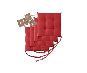 Il Tuo Artigiano Design Lot de 4 ou 6 Coussins pour Chaises de Cuisine Made in Italy - Coussins pour Chaises de Cuisine, lot de 6, 40x40 cm, épaisseur 6 cm - Rembourrage en Éponge et Acrylique Doux (4