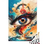 Œil Univers Feu 1000pcs Mini Puzzle pour Adultes Difficile | 52x38cm Papier Décoration Salon Coupe Précise Cadeau Anniversaire Détente Esprit