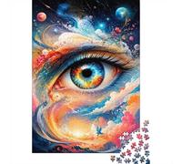 Œil Univers Nuages 1000pcs Mini Puzzle pour Adultes Difficile | 70x50cm Carton Décor Salon Structure Durable Cadeau Anniversaire Soulagement Anxiété